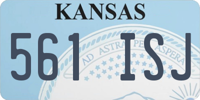 KS license plate 561ISJ