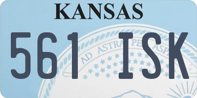 KS license plate 561ISK