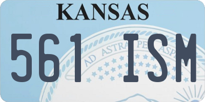 KS license plate 561ISM