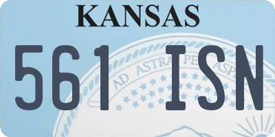 KS license plate 561ISN