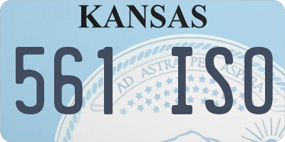 KS license plate 561ISO