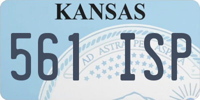 KS license plate 561ISP