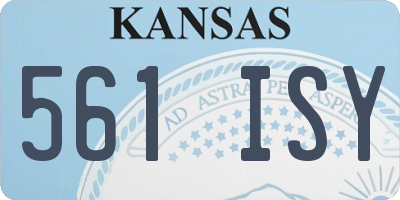 KS license plate 561ISY