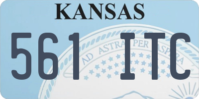 KS license plate 561ITC