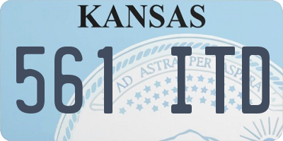 KS license plate 561ITD