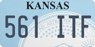KS license plate 561ITF