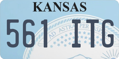 KS license plate 561ITG