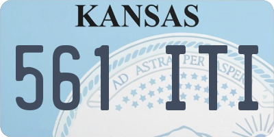 KS license plate 561ITI