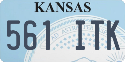 KS license plate 561ITK
