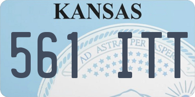 KS license plate 561ITT