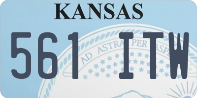 KS license plate 561ITW