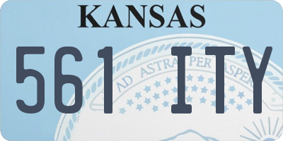 KS license plate 561ITY