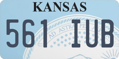 KS license plate 561IUB