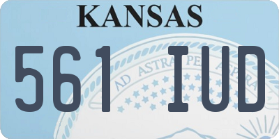 KS license plate 561IUD