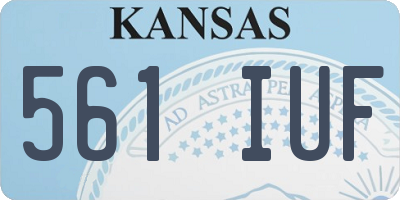 KS license plate 561IUF
