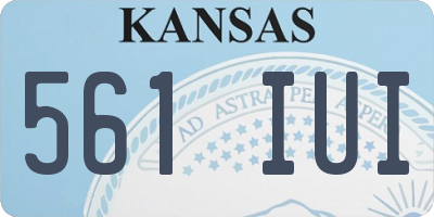 KS license plate 561IUI