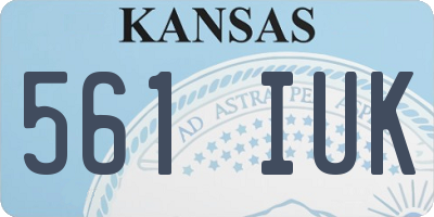 KS license plate 561IUK