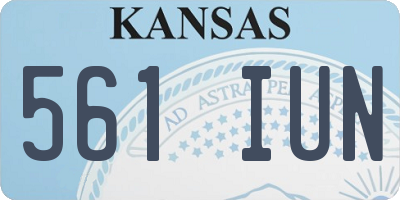 KS license plate 561IUN