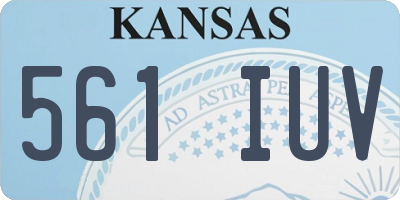 KS license plate 561IUV