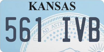 KS license plate 561IVB