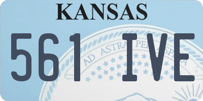 KS license plate 561IVE