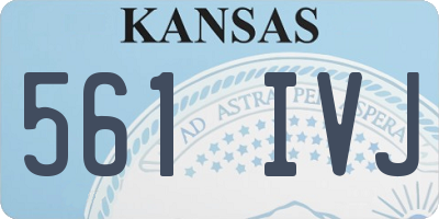 KS license plate 561IVJ