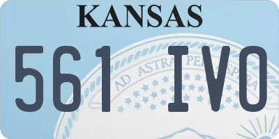 KS license plate 561IVO