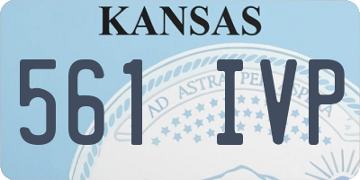 KS license plate 561IVP
