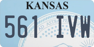 KS license plate 561IVW
