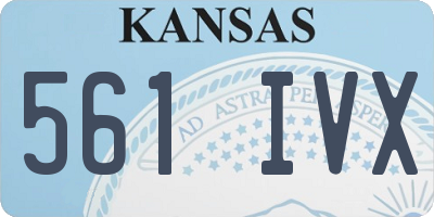KS license plate 561IVX