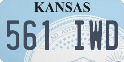 KS license plate 561IWD