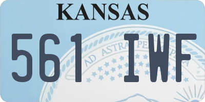 KS license plate 561IWF