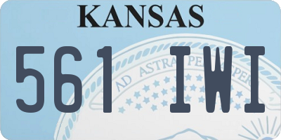 KS license plate 561IWI