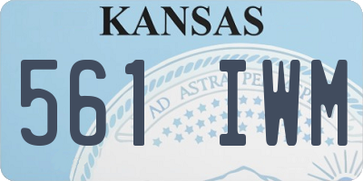 KS license plate 561IWM