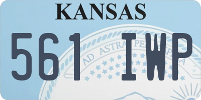 KS license plate 561IWP