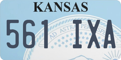KS license plate 561IXA