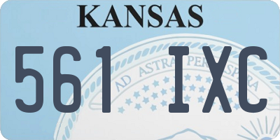 KS license plate 561IXC