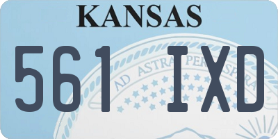 KS license plate 561IXD