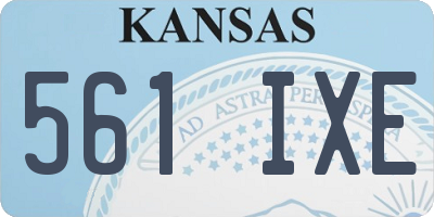 KS license plate 561IXE