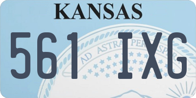 KS license plate 561IXG