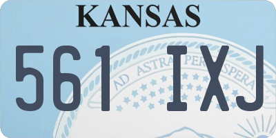KS license plate 561IXJ
