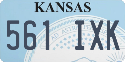 KS license plate 561IXK