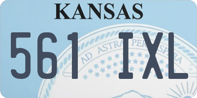 KS license plate 561IXL