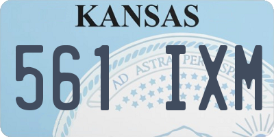 KS license plate 561IXM