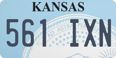 KS license plate 561IXN