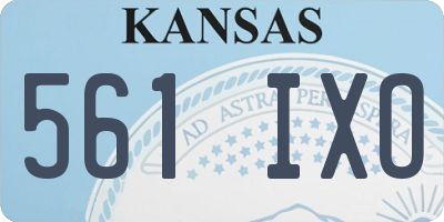KS license plate 561IXO