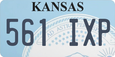 KS license plate 561IXP