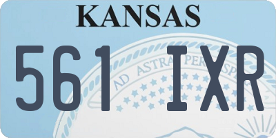 KS license plate 561IXR