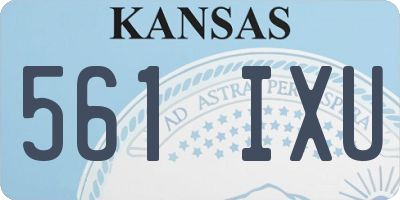 KS license plate 561IXU