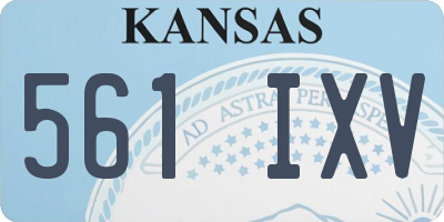 KS license plate 561IXV